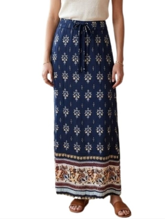 French Laundry Dresses & Skirts - FRENCH LAUNDRY Maxi Skirt with Pockets Dark Blue Size M
